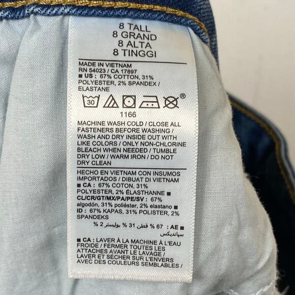 Old Navy Jeans Women’s Size 8 Tall Kicker Boot Cut Mid Rise Blue Denim - Picture 9 of 9